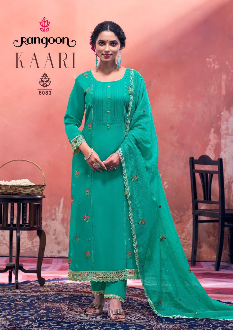 Rangoon  KAARI top bottom and dupatta kurti set manufacturer