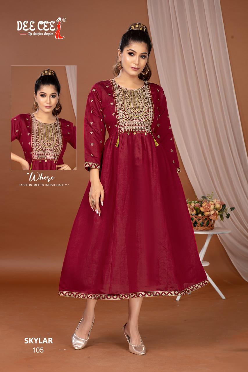Deecee skylar roman silk branded kurtis wholesale