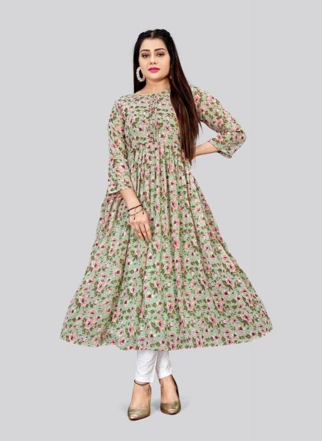 Moksh international kashish georgette print with cotton inner kurti for women manufacturer