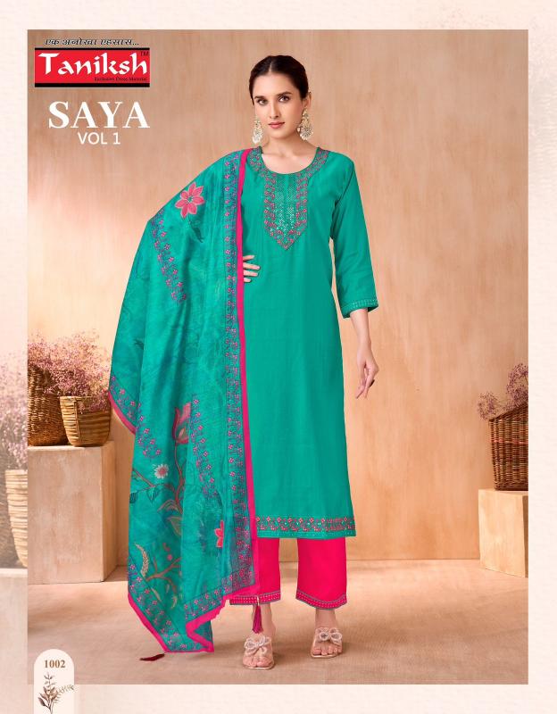 Taniksh saya vol 1 vertical top bottom dupatta branded kurti wholesale