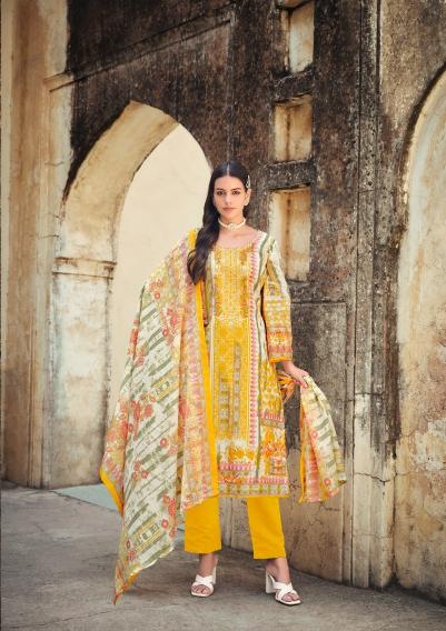 Zulfat designer suits gulnaaz vol 5 pure cotton designer print dress materials wholesale