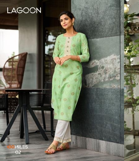 100miles lagoon digital printed kurtis manufacturer