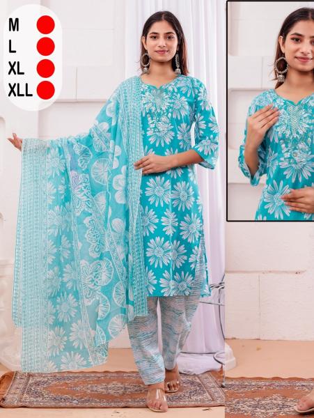 Jaipur cotton print 3 pcs indian kurti women