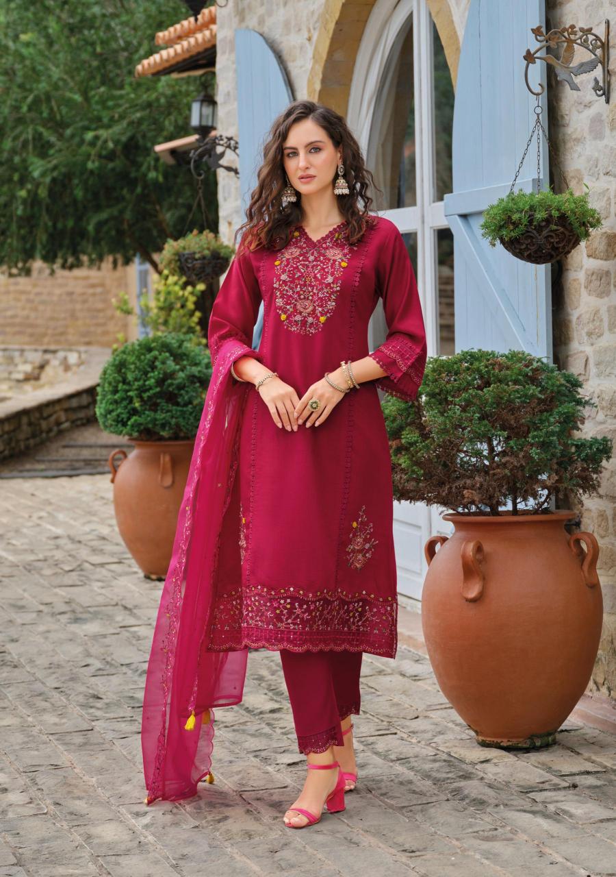 Lady leela shiddat 5 viscose vatican 3 pcs kurti womens clothing wholesale suppliers