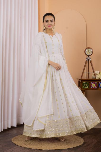 Sahiba d.no-AC-7039 festival special dupatta with gown indian style