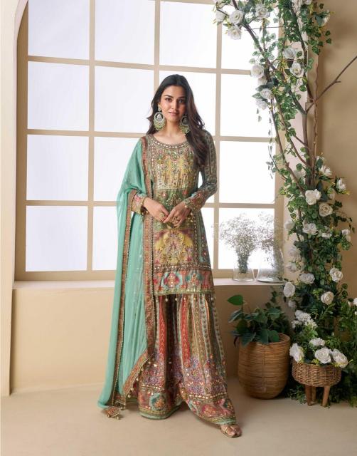 Sayuri designer pakeeza viscose crep silk wholesale pakistani designer salwar kameez