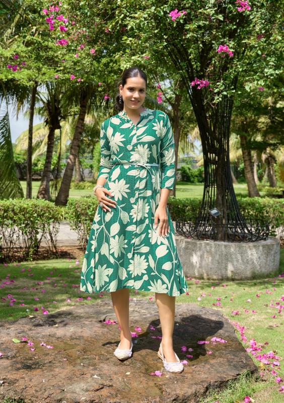 Tips & tops mimi vol 4 A line belt kurti manufacturing in surat