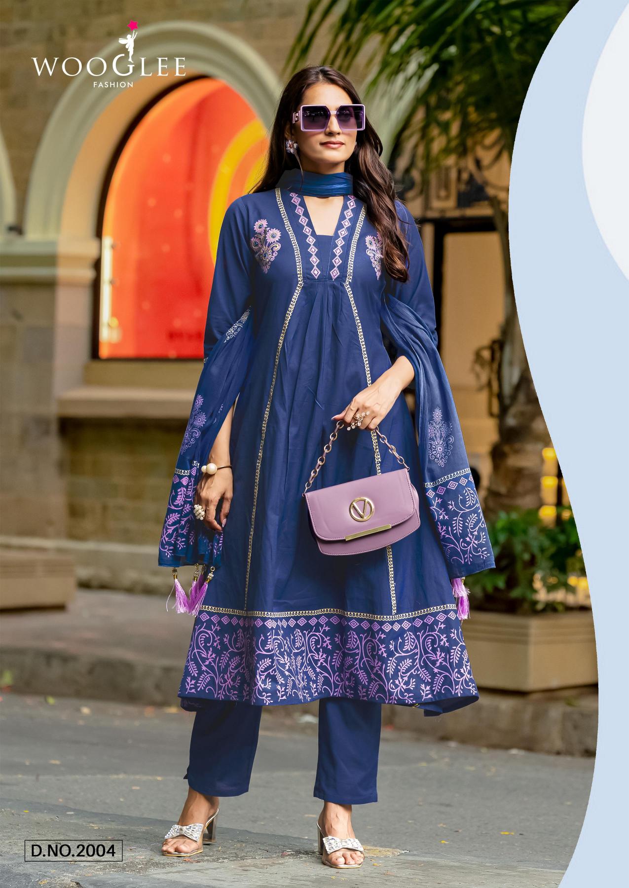 Wooglee tanya cotton flex 3 pcs manufacturer and wholesaler of ladies wear