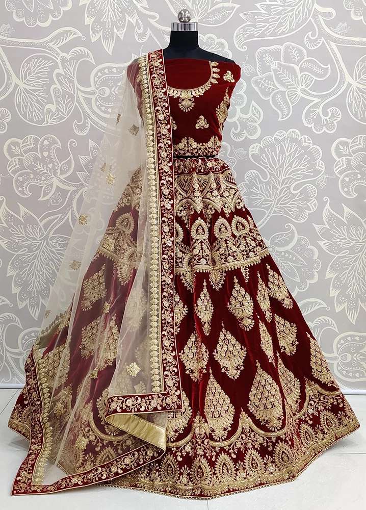 Aa 2836 Exclusive Designer Velvet High-quality Lehengha choli manufacturers