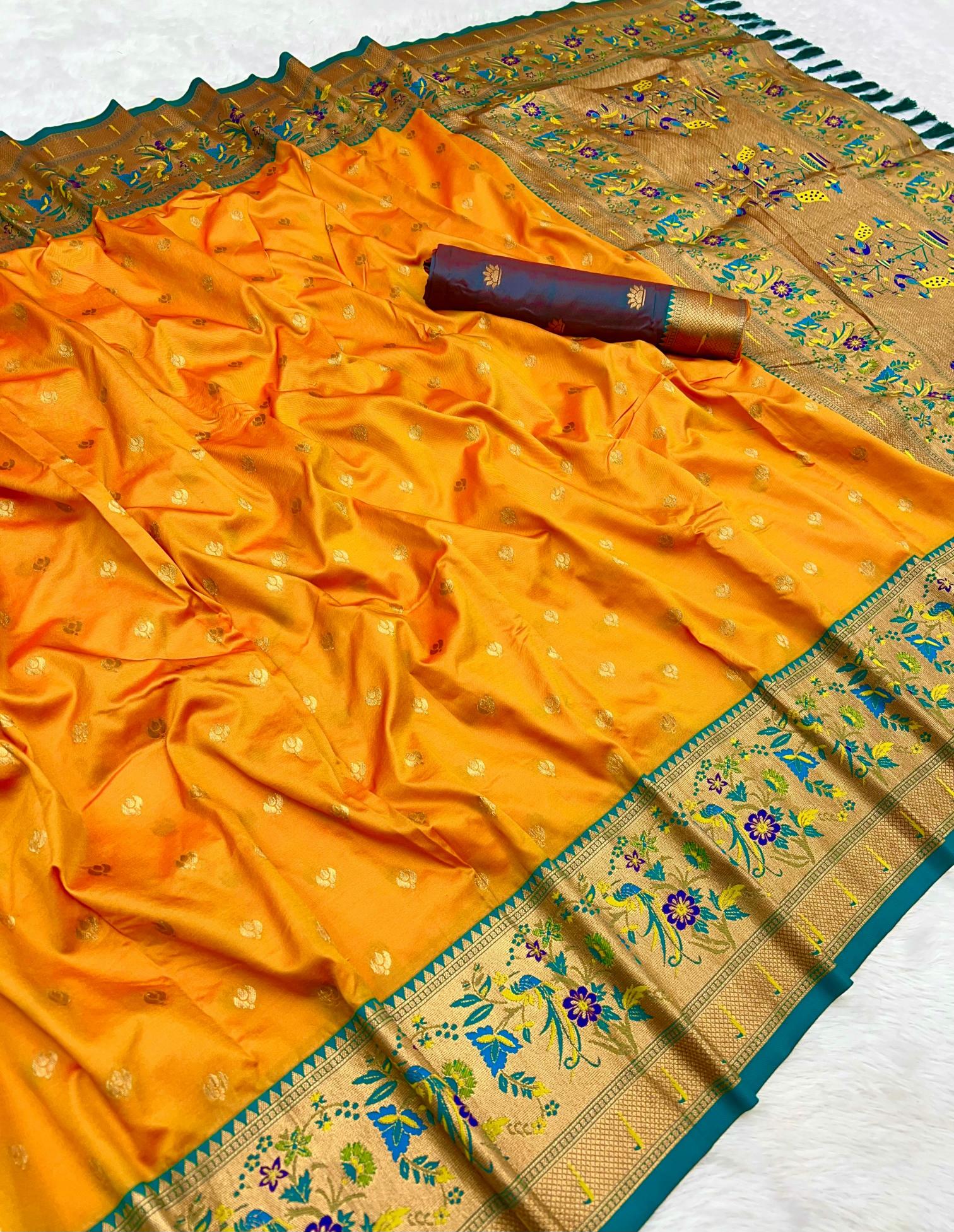 Anupama sangam paithani soft silk surat saree manufacturer 
