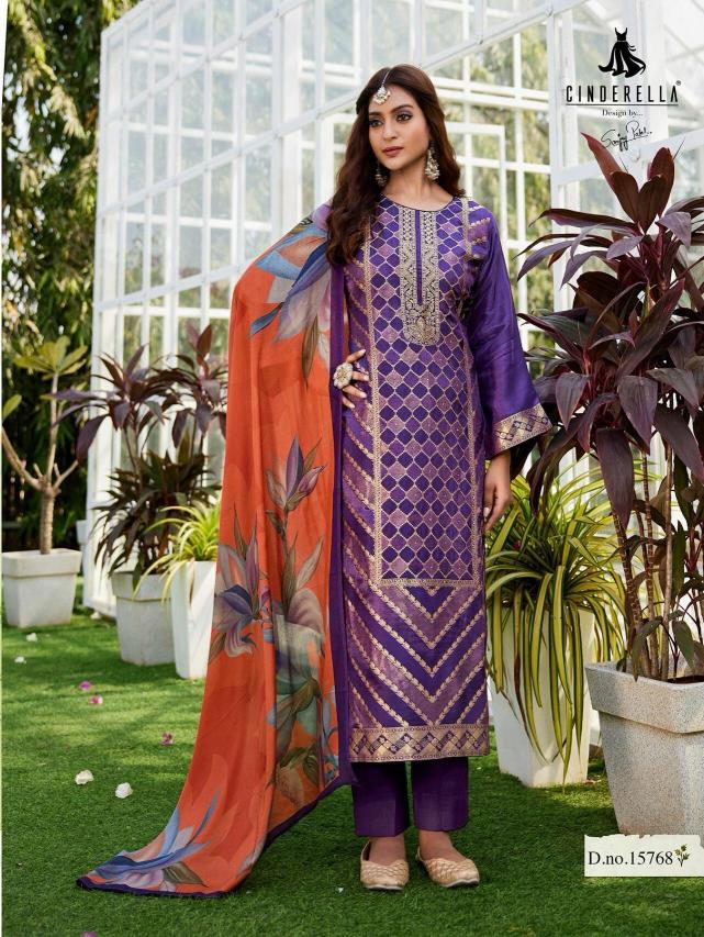Cinderella ashki banarasi silk dress material wholesale