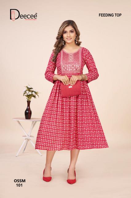 Deecee ossm rayon print feeding top wholesale clothing suppliers india
