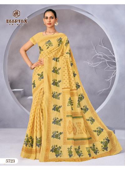 Deeptex mother india vol-57 cotton printed sarees wholesalers surat gujarat