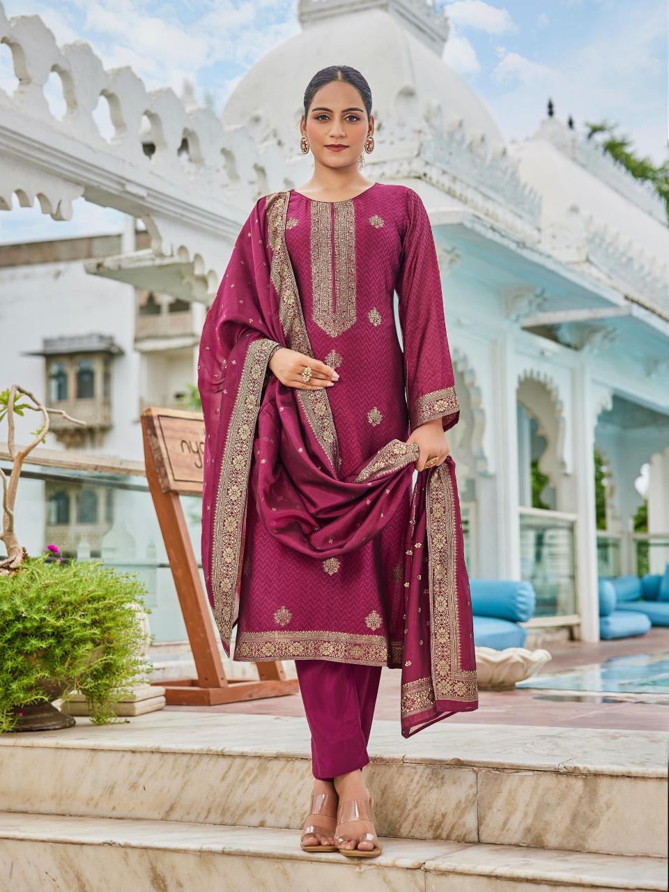 Ibiza malhar silk dress material manufacturers wholesalers jetpur