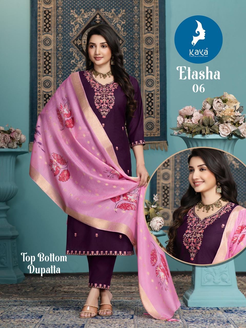 Kaya etasha straight cut 3 pcs kurti cheapest wholesale cloth market in surat