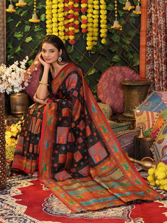 KETHAL KOTA by Astita fancy designer linen Cotton fabric saree with wholesale saree with latkan 