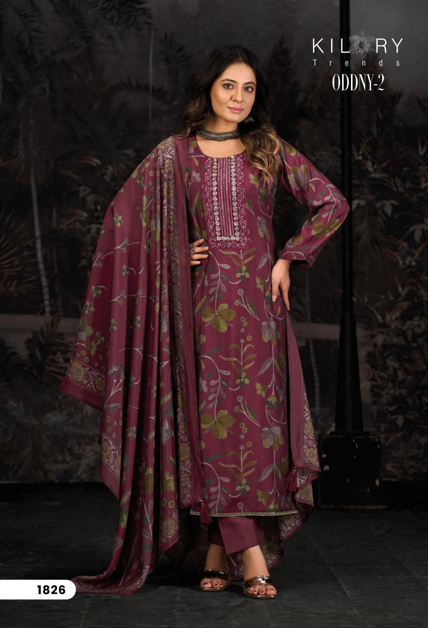 Kilory trends oddny 2 digital print baalar dress material wholesale
