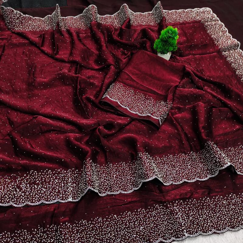 Krishnavi soft space silk plain saree wholesale