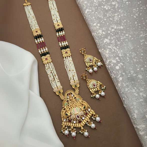 Long Necklace Set LNS037 Fashion jewelry wholesalers in Hyderabad