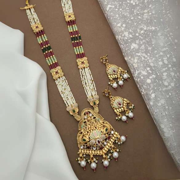 Long Necklace Set LNS038 Imitation gold jewelry wholesale