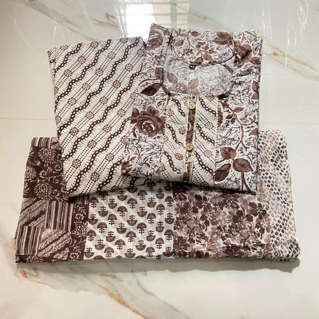 Mairaa cotton jaipuri 3 pcs kurti wholesale clothing india online