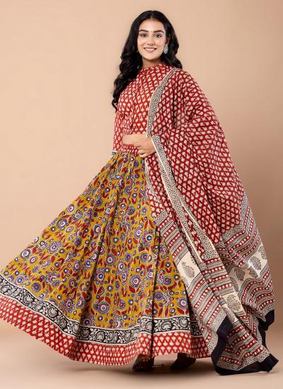 Multi Color Cotton Printed Work Ocassional Wear 292 Designer Lehengha choli wholesale
