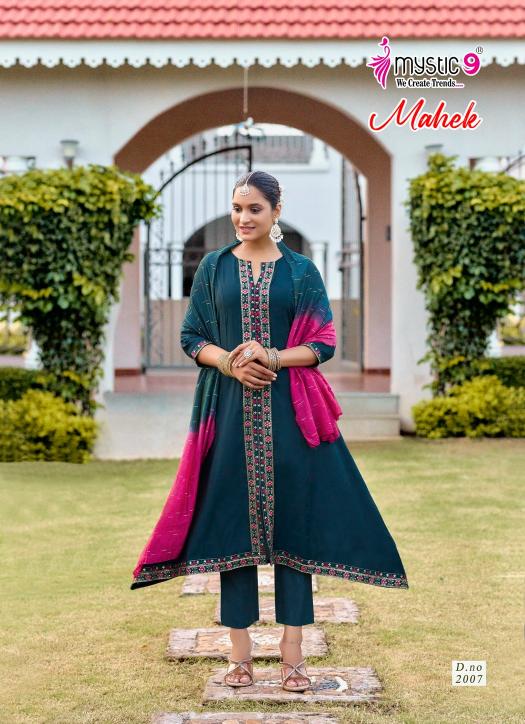 Mystic9 mahek vol 2 princess cut 3 pcs kurti wholesale clothing vendors 