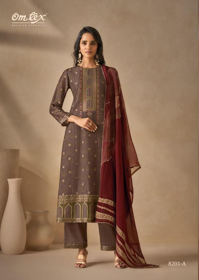 Omtex kivira silk jacquard wholesale dress material online shopping in india 