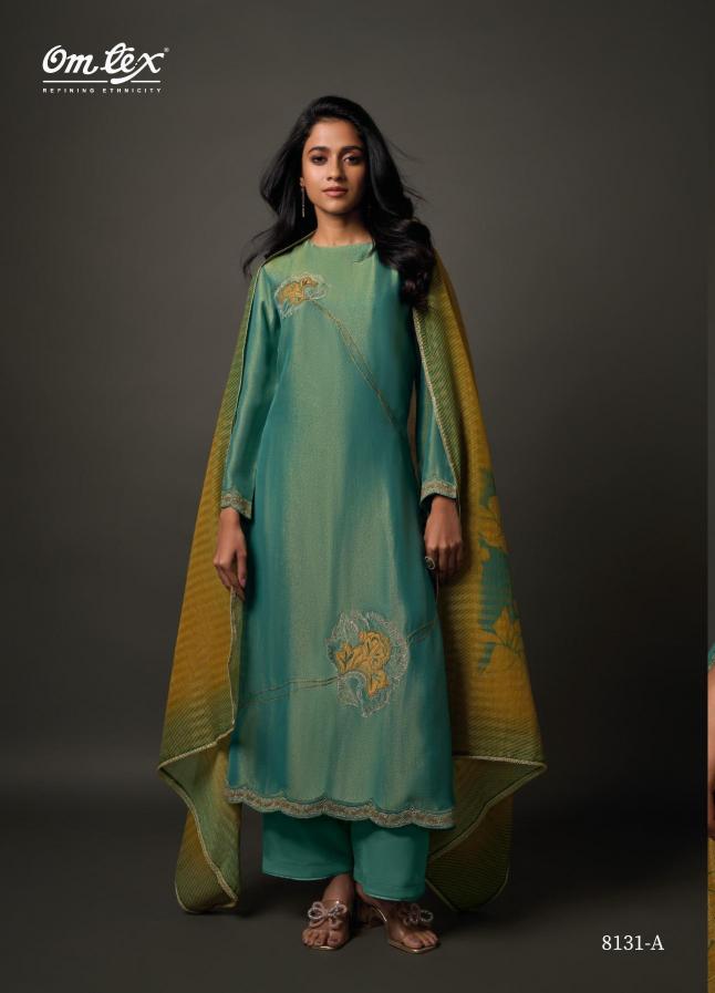 Omtex sarina silk tissue dress materials wholesale in belgaum