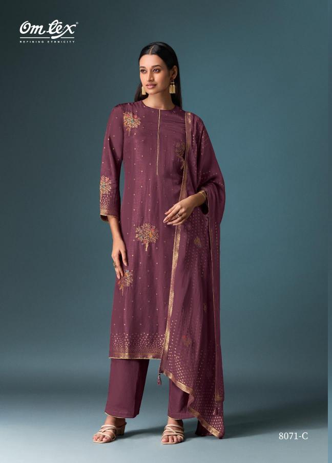 Omtex yalini silk jacquard dress material wholesale in kerala