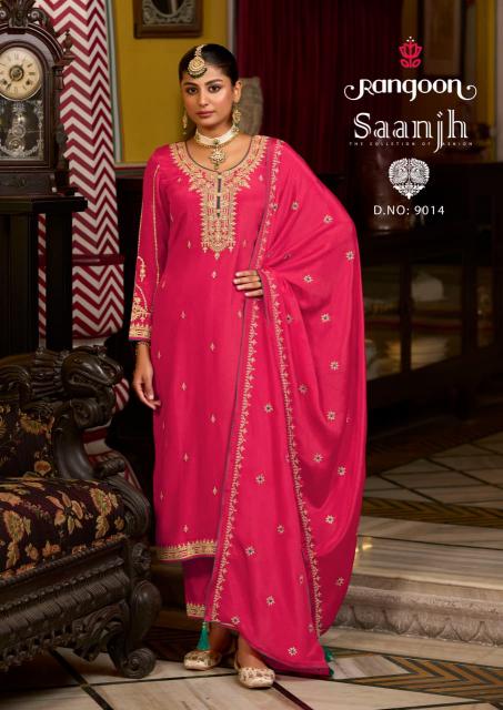 Rangoon saanjh fancy mirror work 3 pcs kurti buy clothes wholesale 