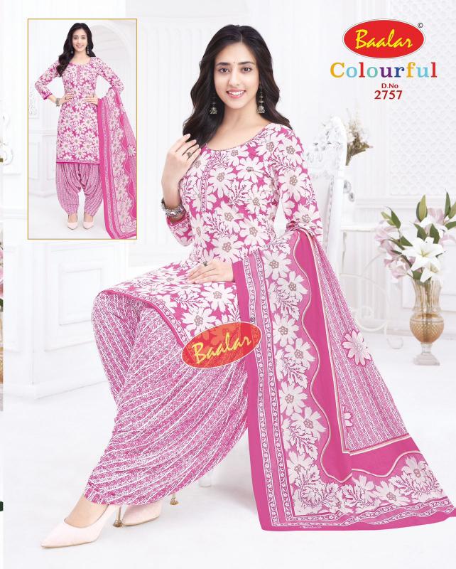 Baalar colourful vol-27 gadwal cotton dress materials wholesale
