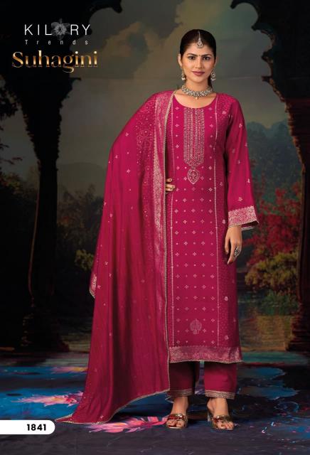Kilory trends suhagini printed kalamkari dress material wholesale in hyderabad