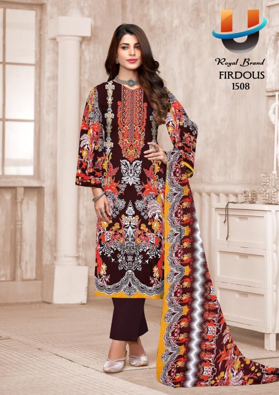 Royal firdous vol-15 karachi kalamkari cotton dress material wholesale 