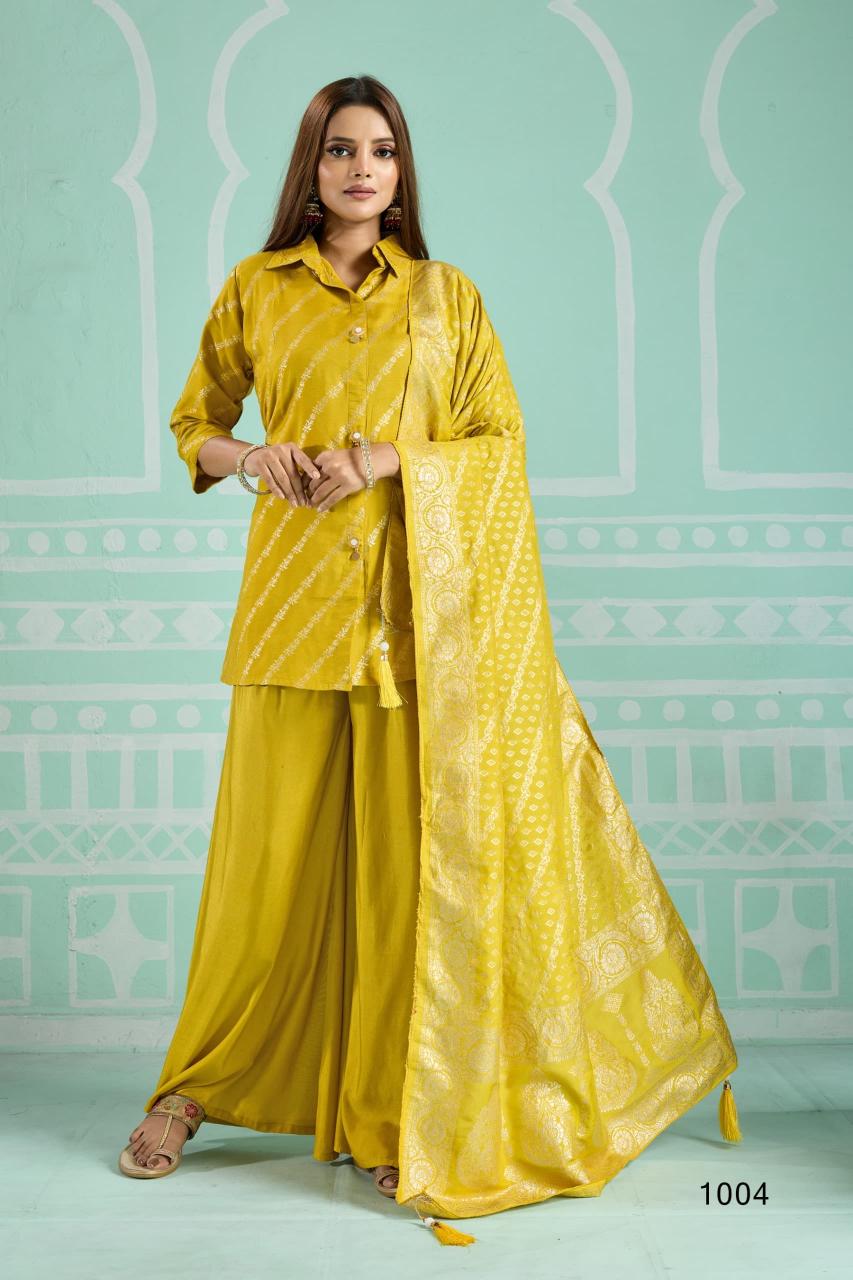 Shorya almas kurti plazzo dupatta set wholesale market in surat with price