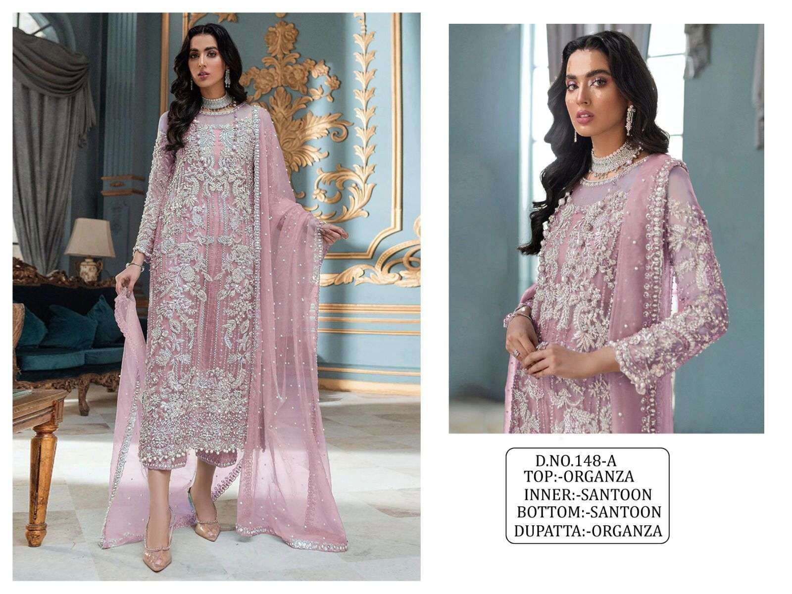 KF PRESENTS 148 COLOR EMBROIDERY DESIGNER PAKISTANI SALEAR KAMEEZ WHOLESALE IN SURAT