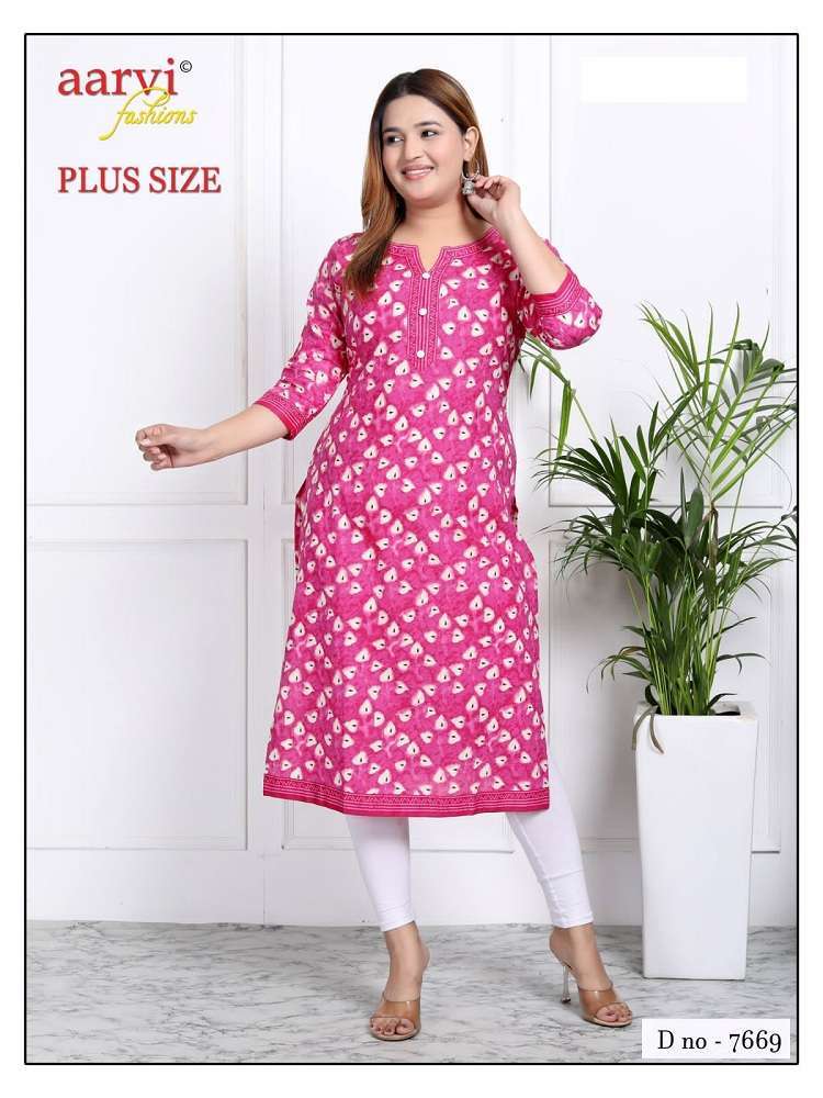 Aarvi Fashion Plus Size Vol-3 -Straight Bulk kurti orders in India