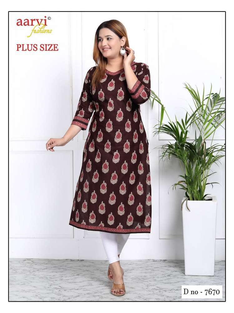 Aarvi Fashion Plus Size Vol-3 -Straight Bulk kurti orders in India