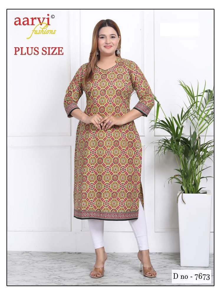 Aarvi Fashion Plus Size Vol-3 -Straight Bulk kurti orders in India