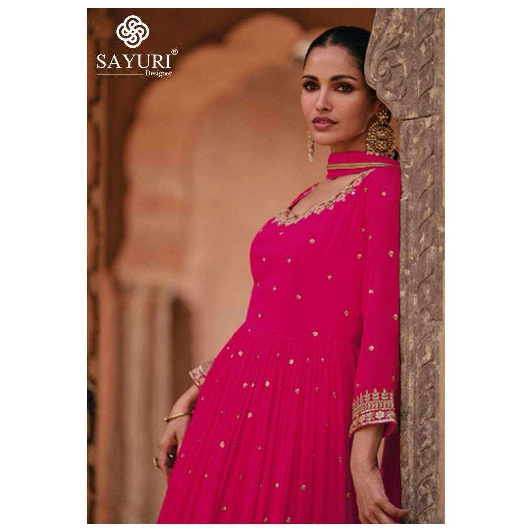 Sayuri Kavya Real Georgette Fancy Gown market in Ahmedabad