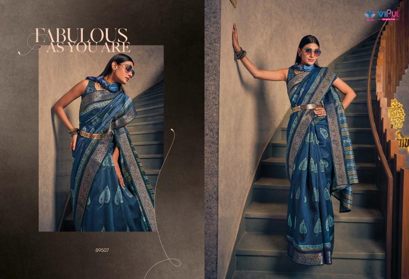 Vipul venus silk two tone silk woven border wholesale saree market in surat with price