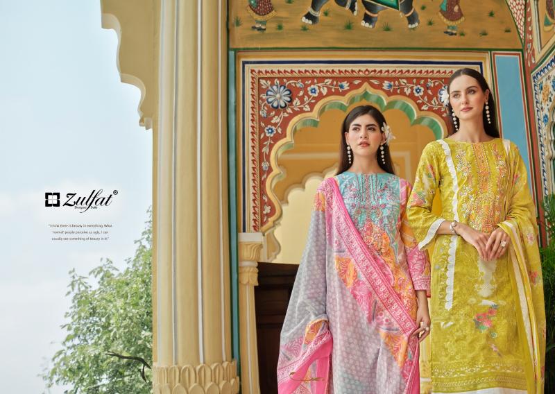Zulfat designer suits noor vol 3 cotton exclusive print wholesale dress material market in ahmedabad