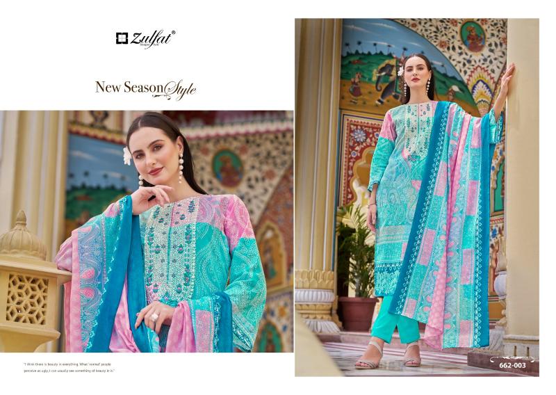 Zulfat designer suits noor vol 3 cotton exclusive print wholesale dress material market in ahmedabad