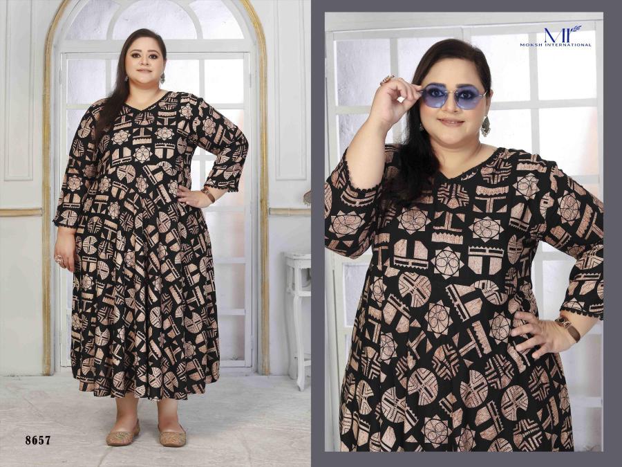 Moksh international plus size color vol- 1 riyon export catalog avasa kurtis online india