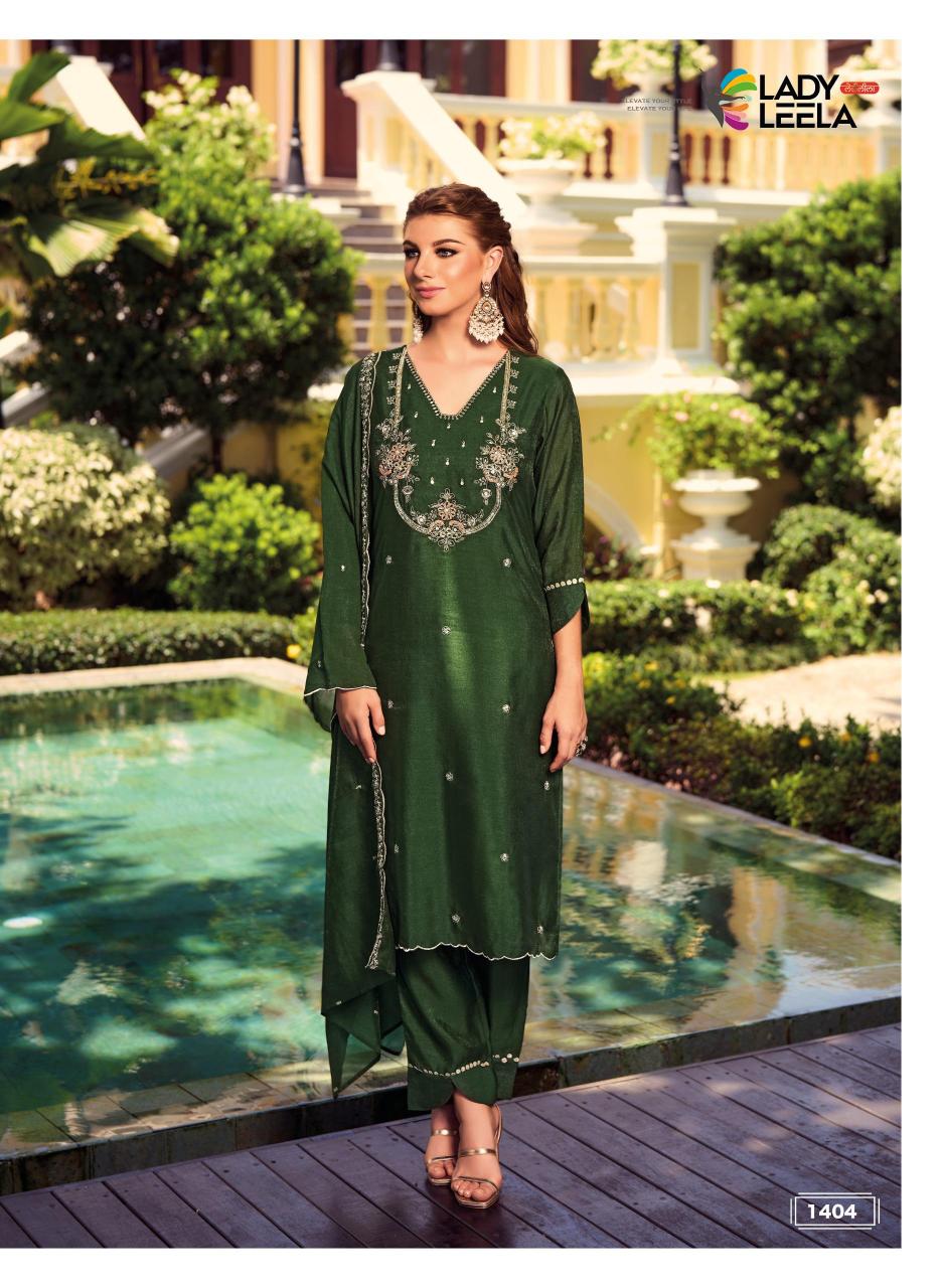 Lady leela noor 2 shimmer vichitra 3 pcs wholesale cloth market in surat with price list 