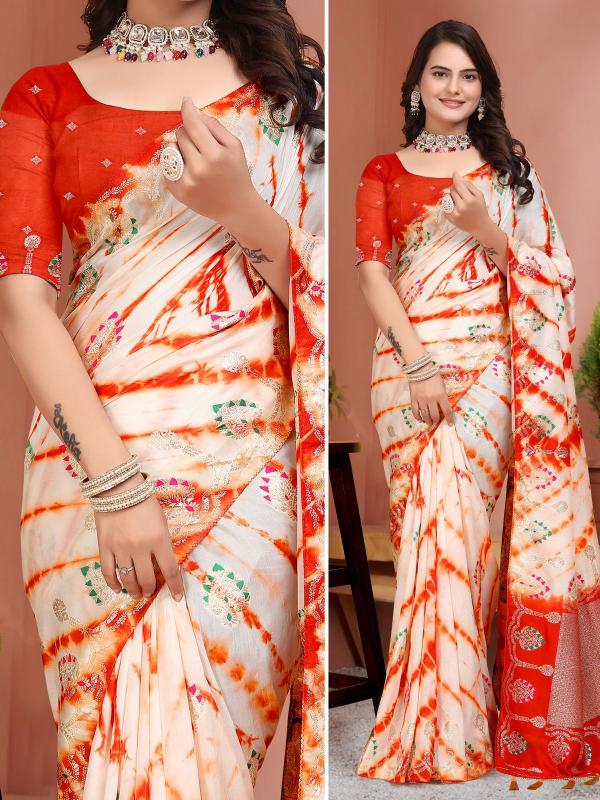 Akshara rajasthani rainbow shibhori wholesalers sarees market surat 