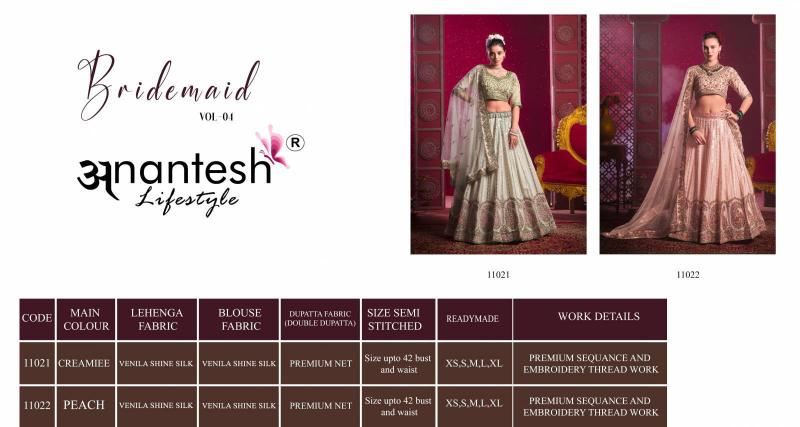 Anantesh Bridemaid Vol 4 Online wholesale market for Lehengha choli