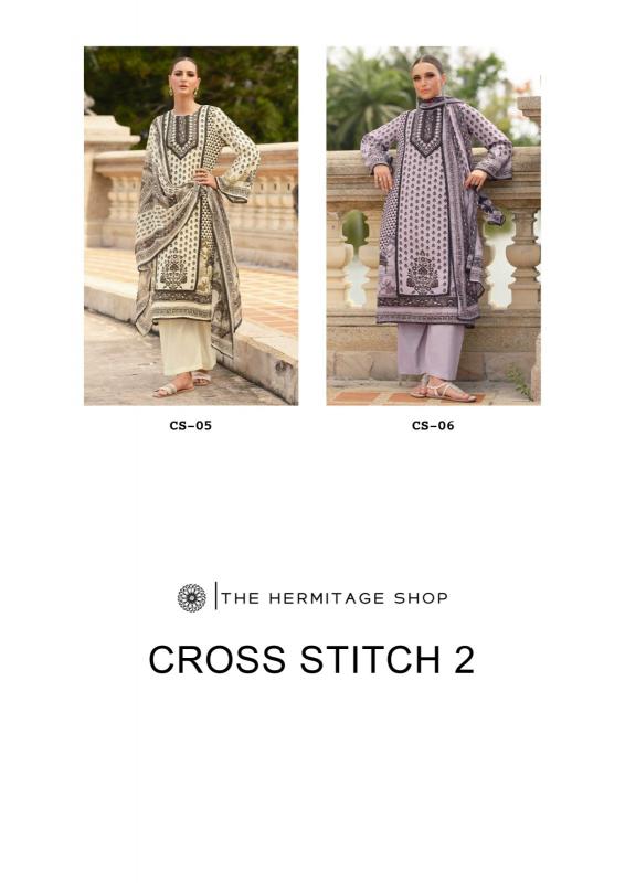 Karma the hermitage shop cross stitch vol 2 cotton wholesale dress material