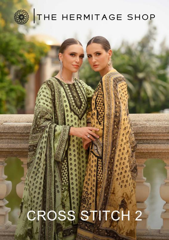 Karma the hermitage shop cross stitch vol 2 cotton wholesale dress material