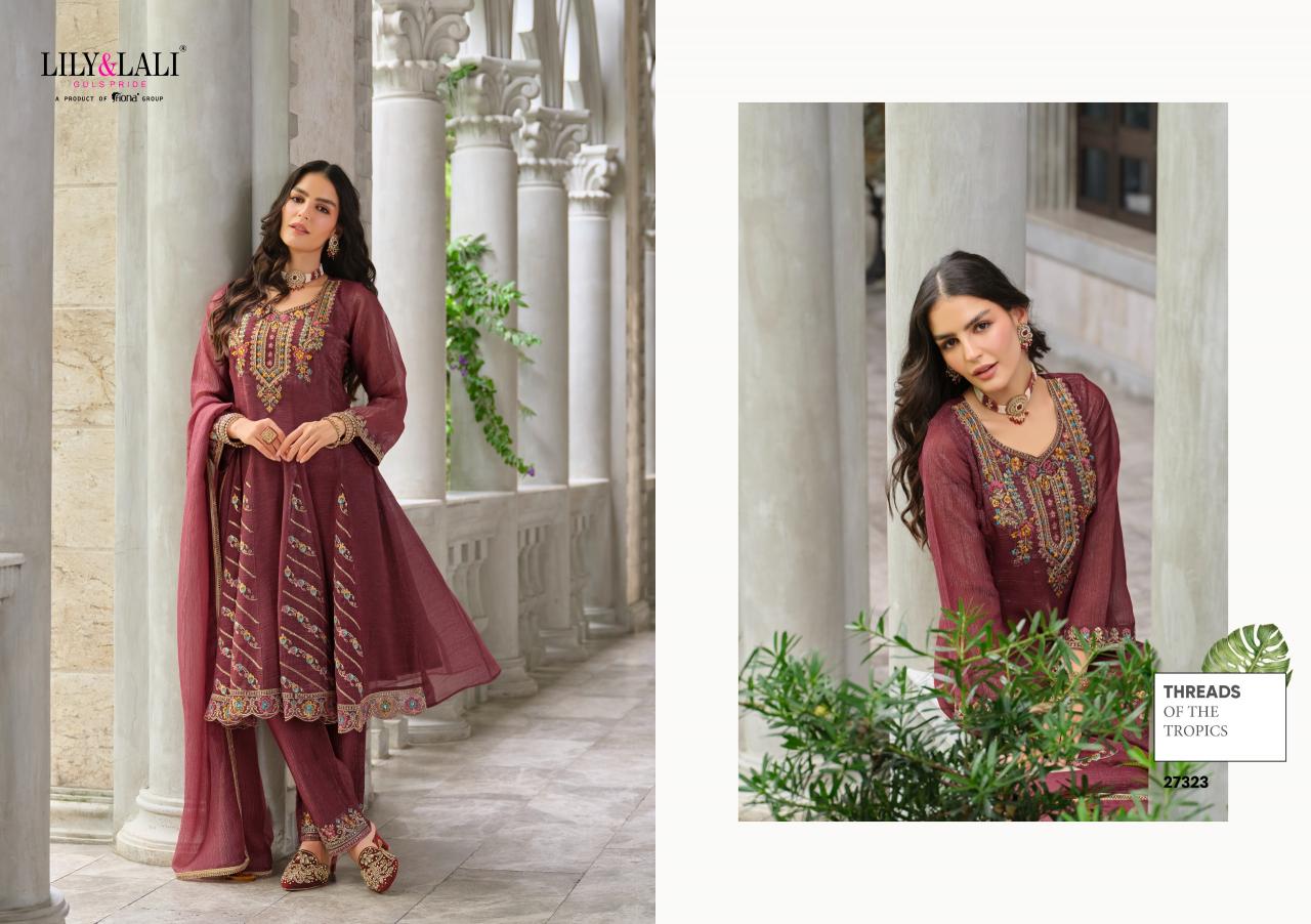 Lily & lali aasma 3 pcs kurti branded clothes wholesale market in india